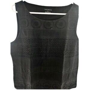 Talbots Black Eyelet Tank Top
